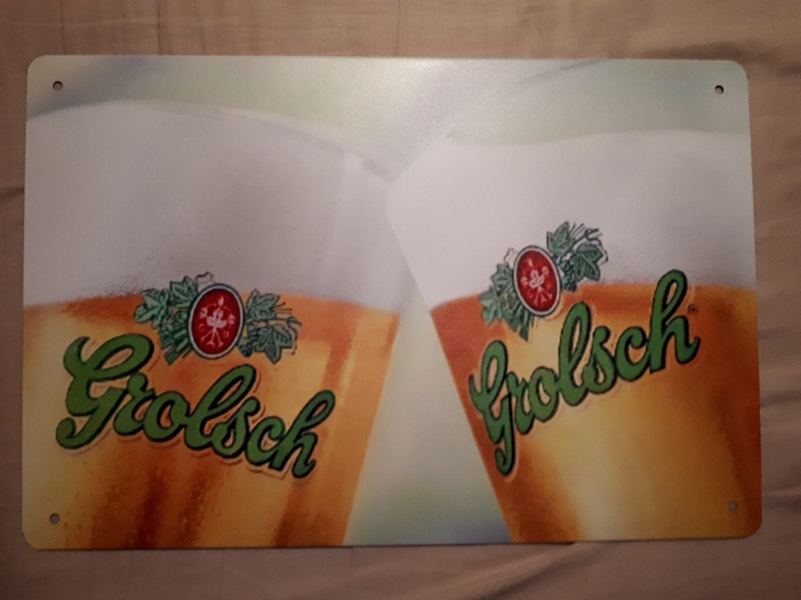 Grolsch 20x30 cm Metalen Reclamebord, Verzamelen, Ophalen of Verzenden, Nieuw, Reclamebord, Plaat of Schild, Grolsch