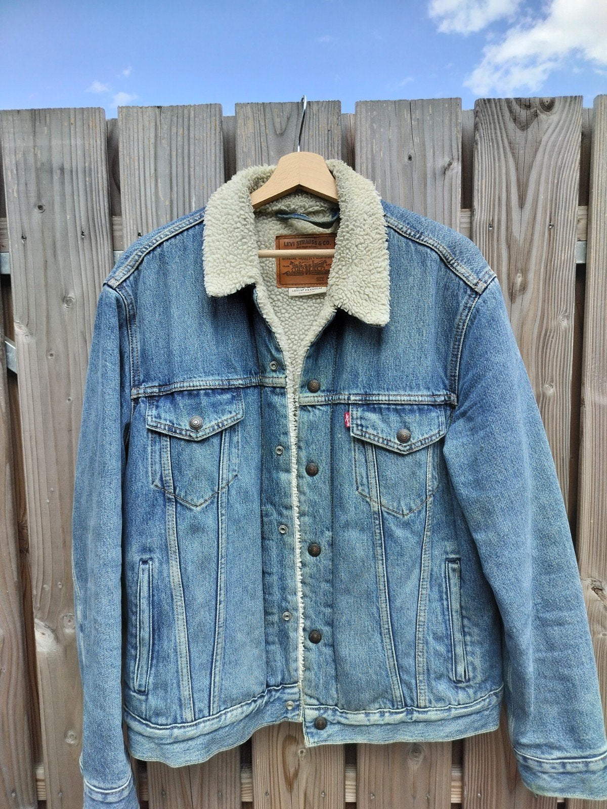 Levi's spijkerjas maat M met teddy voering, Levi's, Ophalen of Verzenden, Gedragen, Maat 48/50 (M)