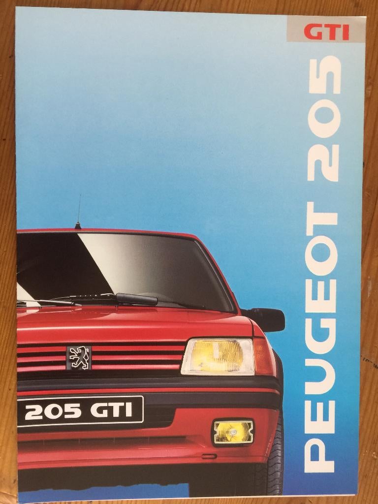 Folder van Peugeot 205 GTI, 1989, Ophalen of Verzenden, Nieuw, Peugeot