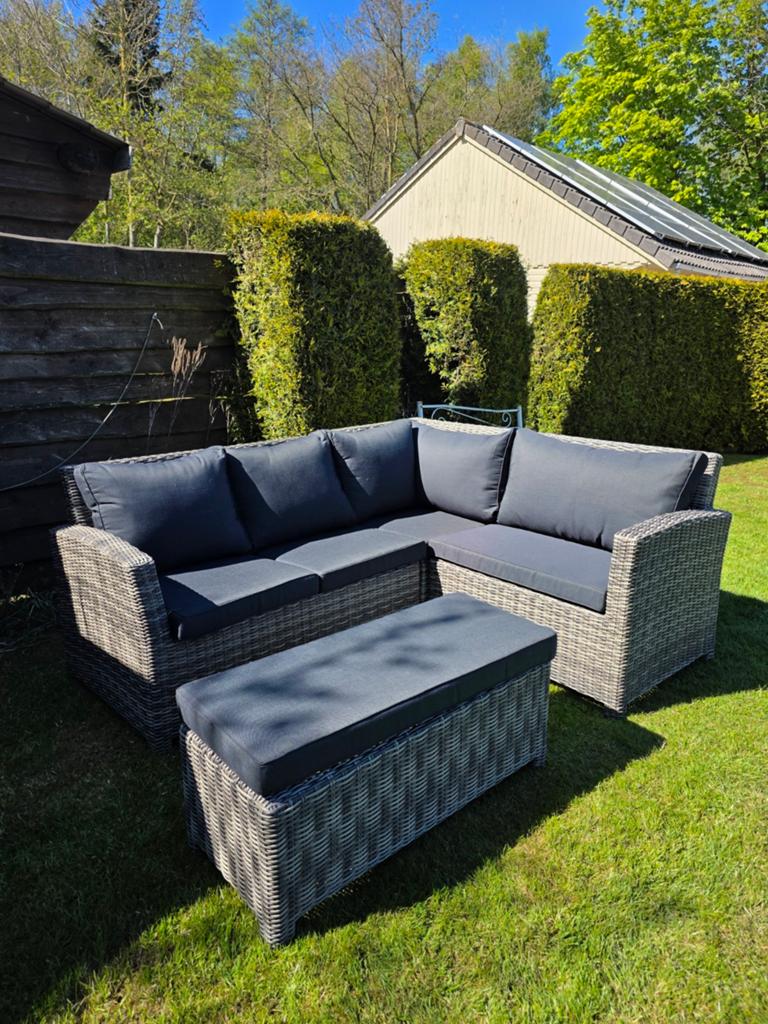 Zeer nette loungeset loungebank diningset bezorgen mogelijk, Ophalen of Verzenden, Zo goed als nieuw, Wicker