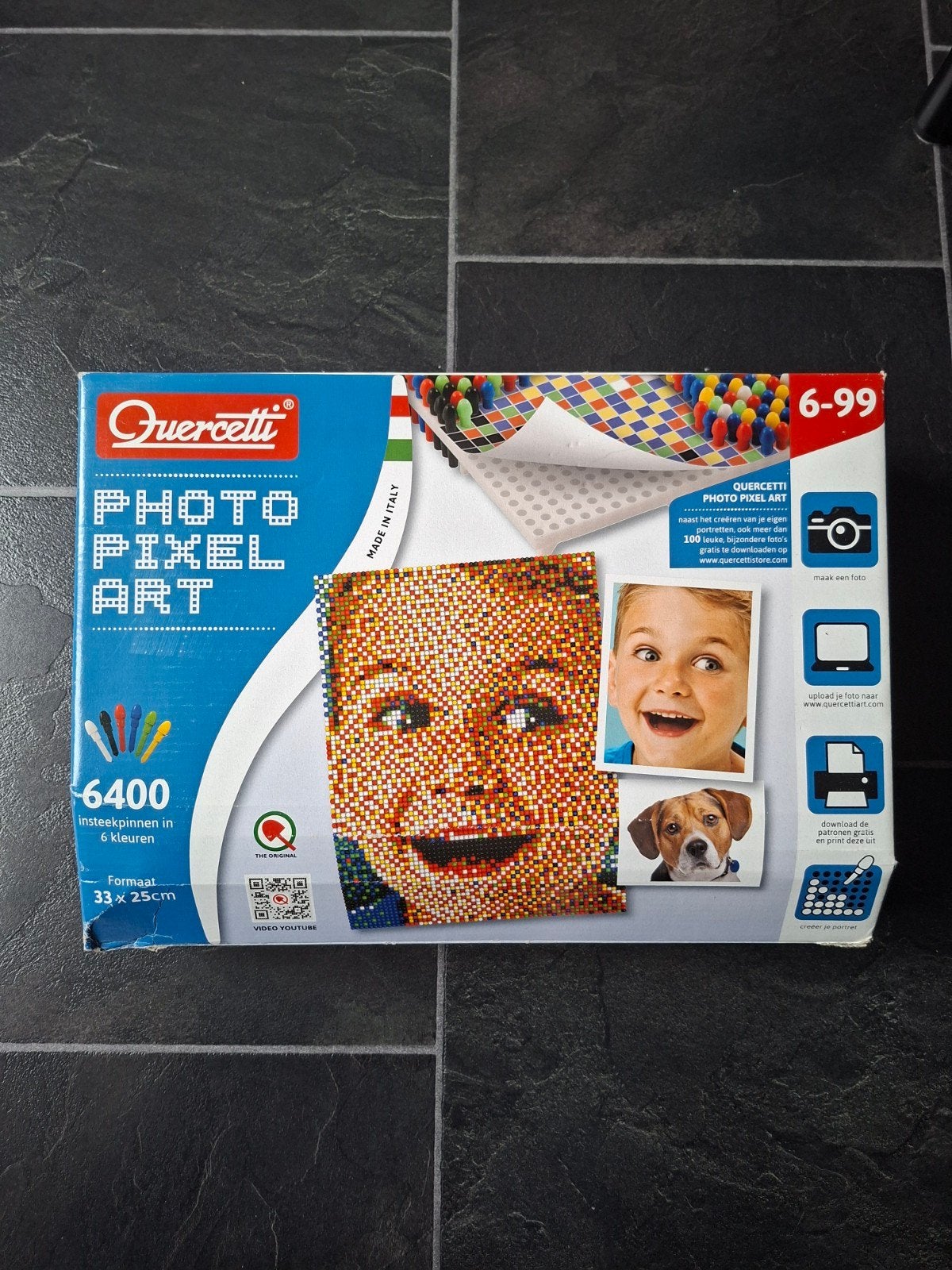 Quercetti Photo Pixel Art 6400 insteekpinnen, Ophalen of Verzenden, Zo goed als nieuw, Bouwen