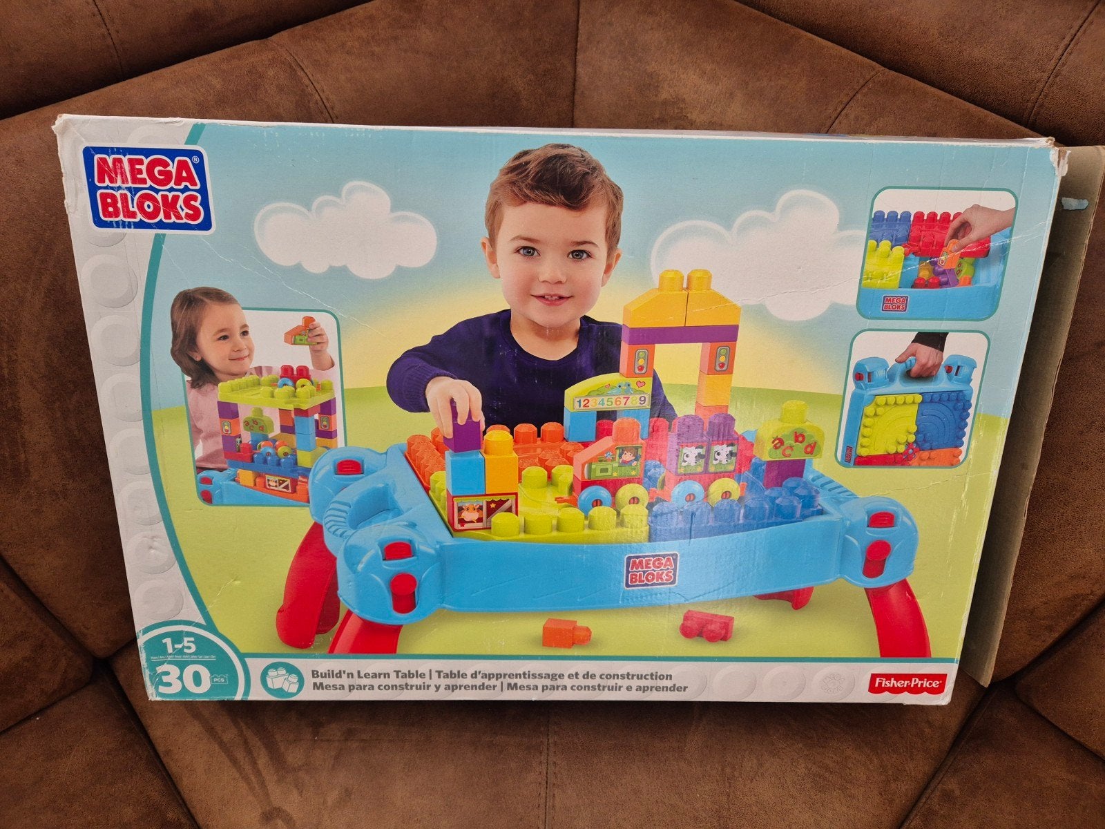 Mega bloks fischer price met tafel en extra tas blokken, Ophalen of Verzenden, Zo goed als nieuw