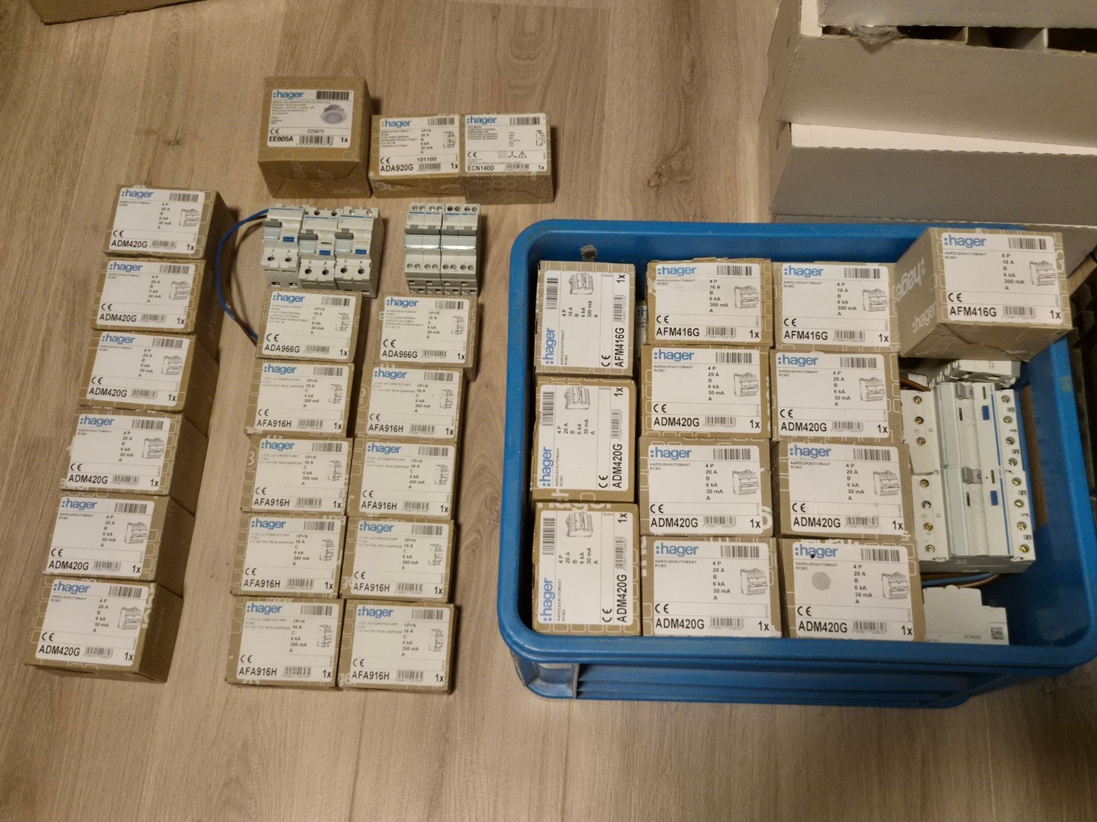 Hager  1 en 3-fase aardlekautomaten c16,b16,b20 30ma 300ma, Overige typen, Nieuw, Ophalen of Verzenden, Hager