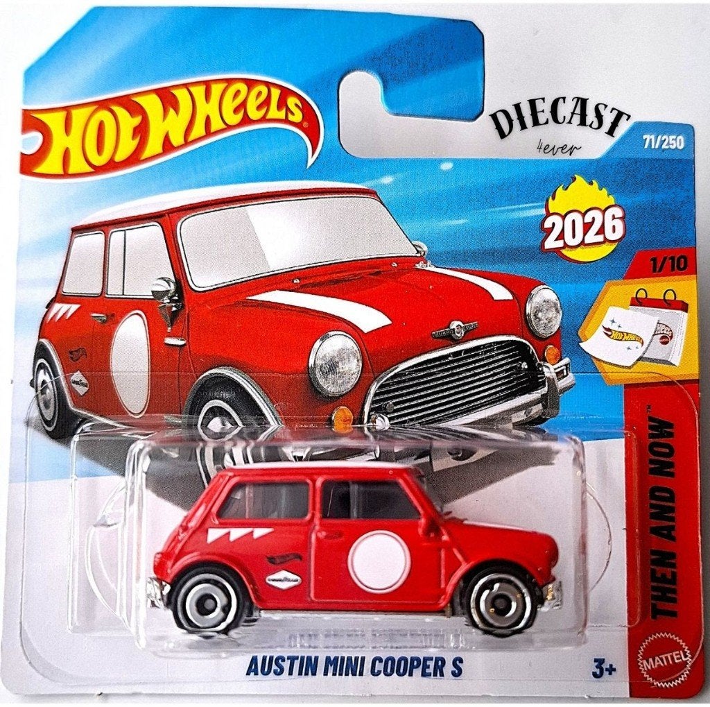 Hot Wheels Austin Mini Cooper S, red, Ophalen, Nieuw, Auto