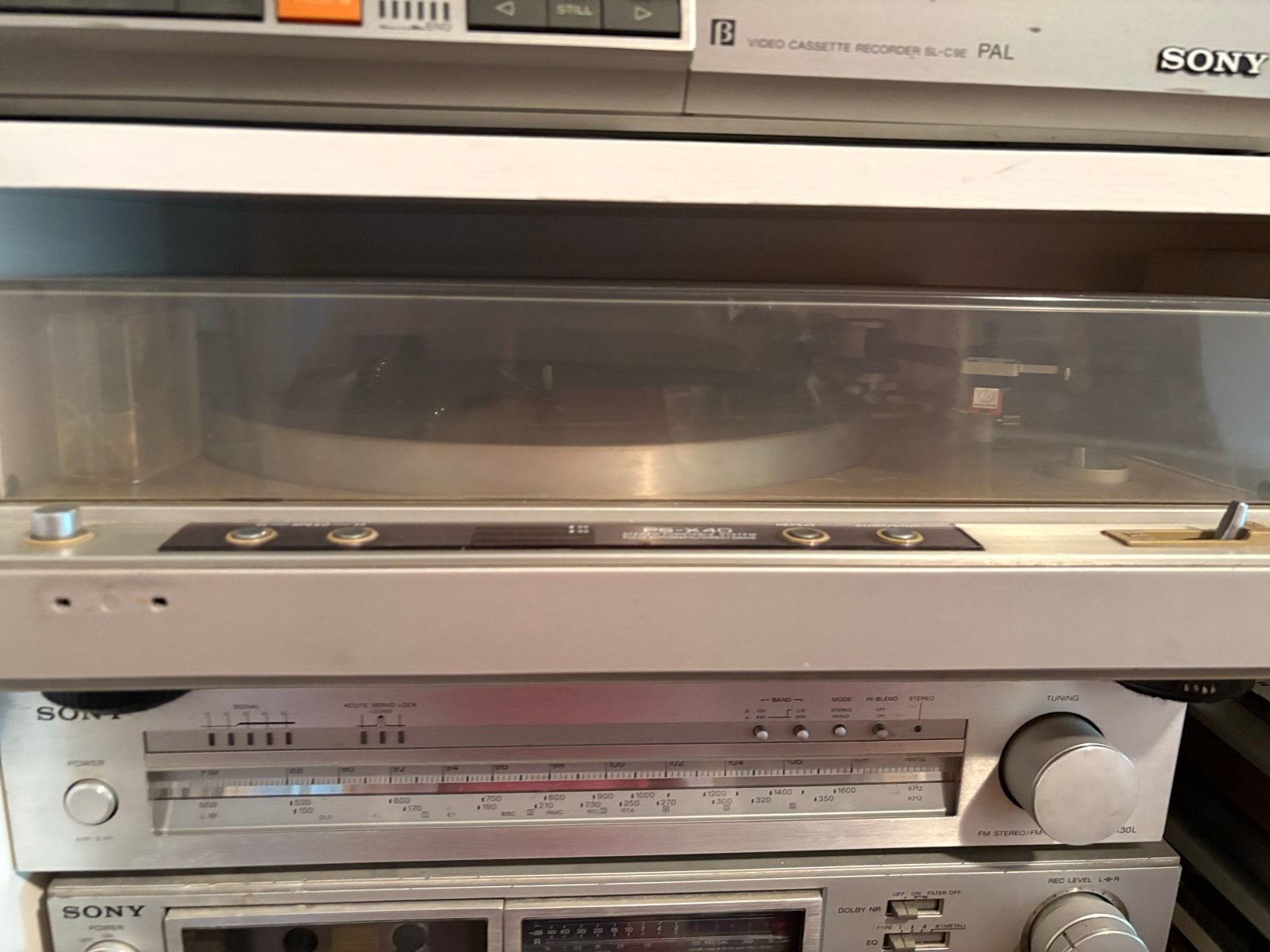 Sony PS-X40 Volautomatische Direct-Drive Platenspeler, Ophalen, Gebruikt, Automatisch, Platenspeler