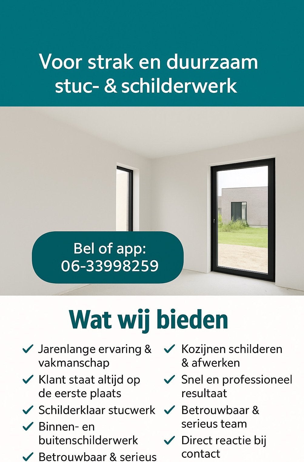 Strak stucwerk voor en mooie prijs! Stukadoor met ervaring!, Garantie, Stucwerk