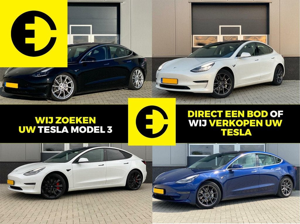 Tesla Model 3 | Alle uitvoeringen gezocht | Verkoop uw Tesla, Automaat, Zwart, Blauw, Leder