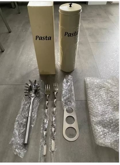 Pastabus 6-delig gereedschap+ short, Beige, Nieuw, Ophalen of Verzenden, Voorraadpot
