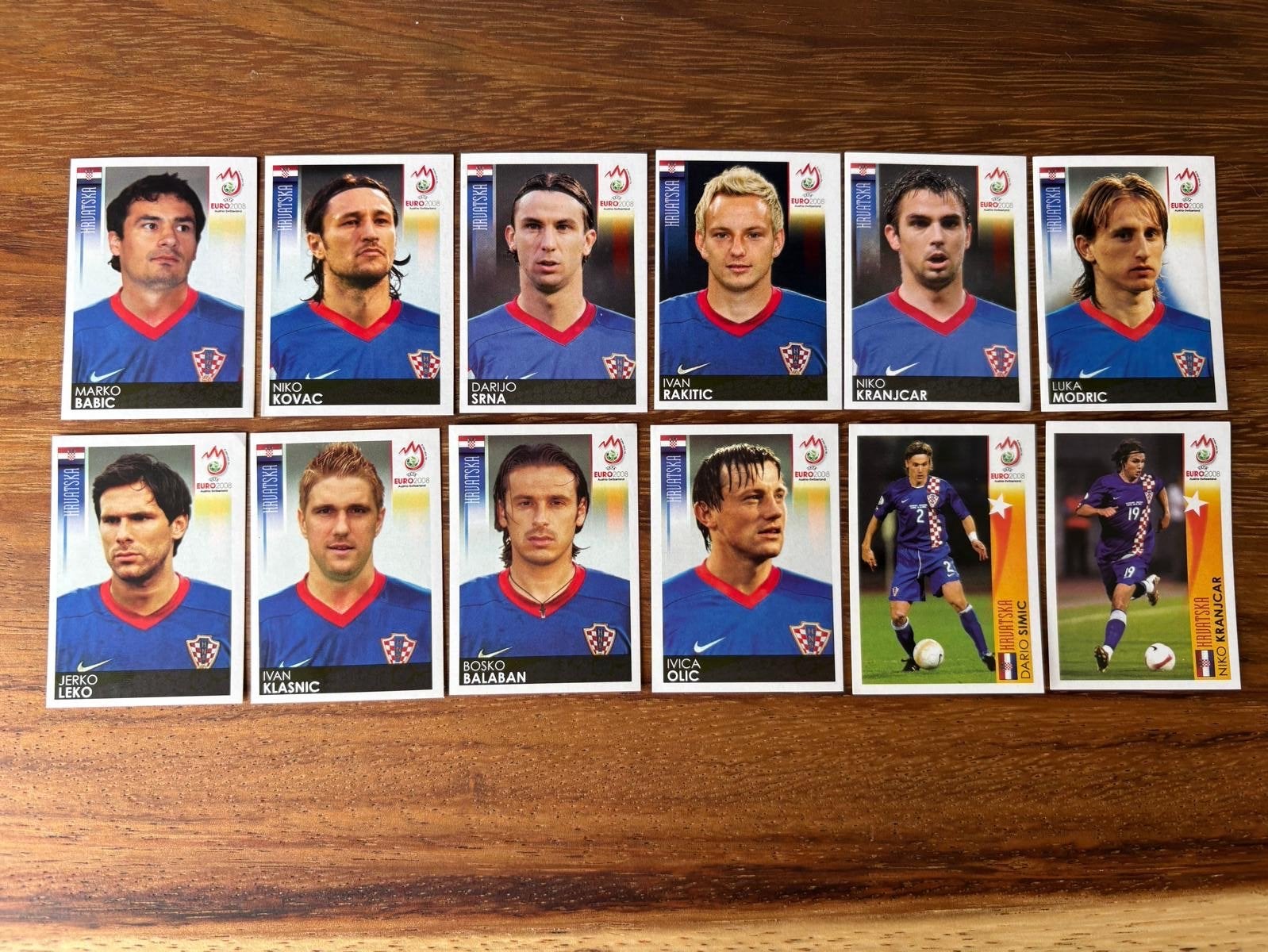 Kroatië Voetbalplaatjes Euro 2008 - Set van 12, Ophalen of Verzenden, Zo goed als nieuw, Stickers en Plaatjes