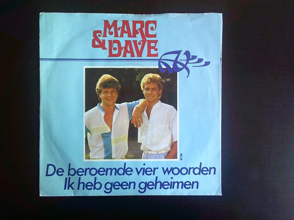 marc & dave - de beroemde vier woorden, Overige formaten, Ophalen of Verzenden, Zo goed als nieuw, Levenslied of Smartlap