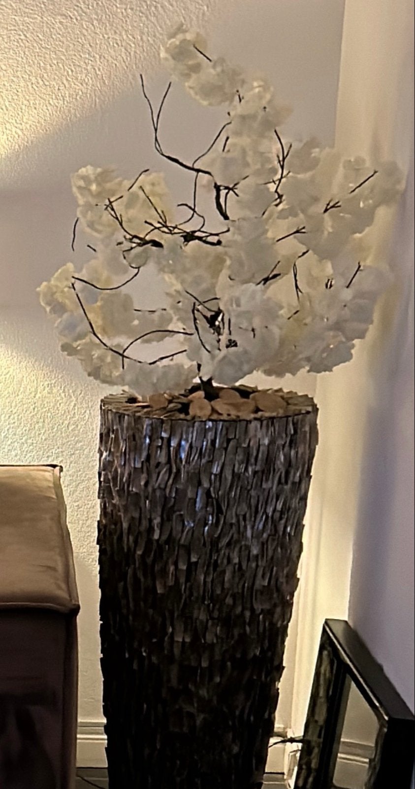Decoratieve kunstboom met witte bloesem, Huis en Inrichting, Overige materialen, Ophalen of Verzenden, Zo goed als nieuw, Modern