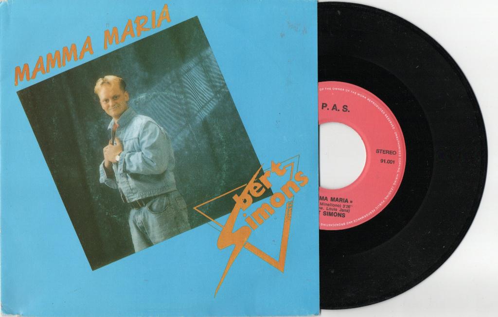 Bert Simons ‎– Mamma Maria, Cd's en Dvd's, Vinyl | Nederlandstalig, Ophalen of Verzenden, Gebruikt, Overige formaten, Overige genres