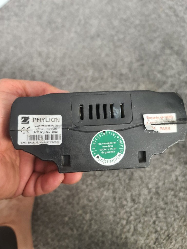 Phylion XH370 13J Wall-ES 37V 11.6Ah, Fietsen en Brommers, Zo goed als nieuw