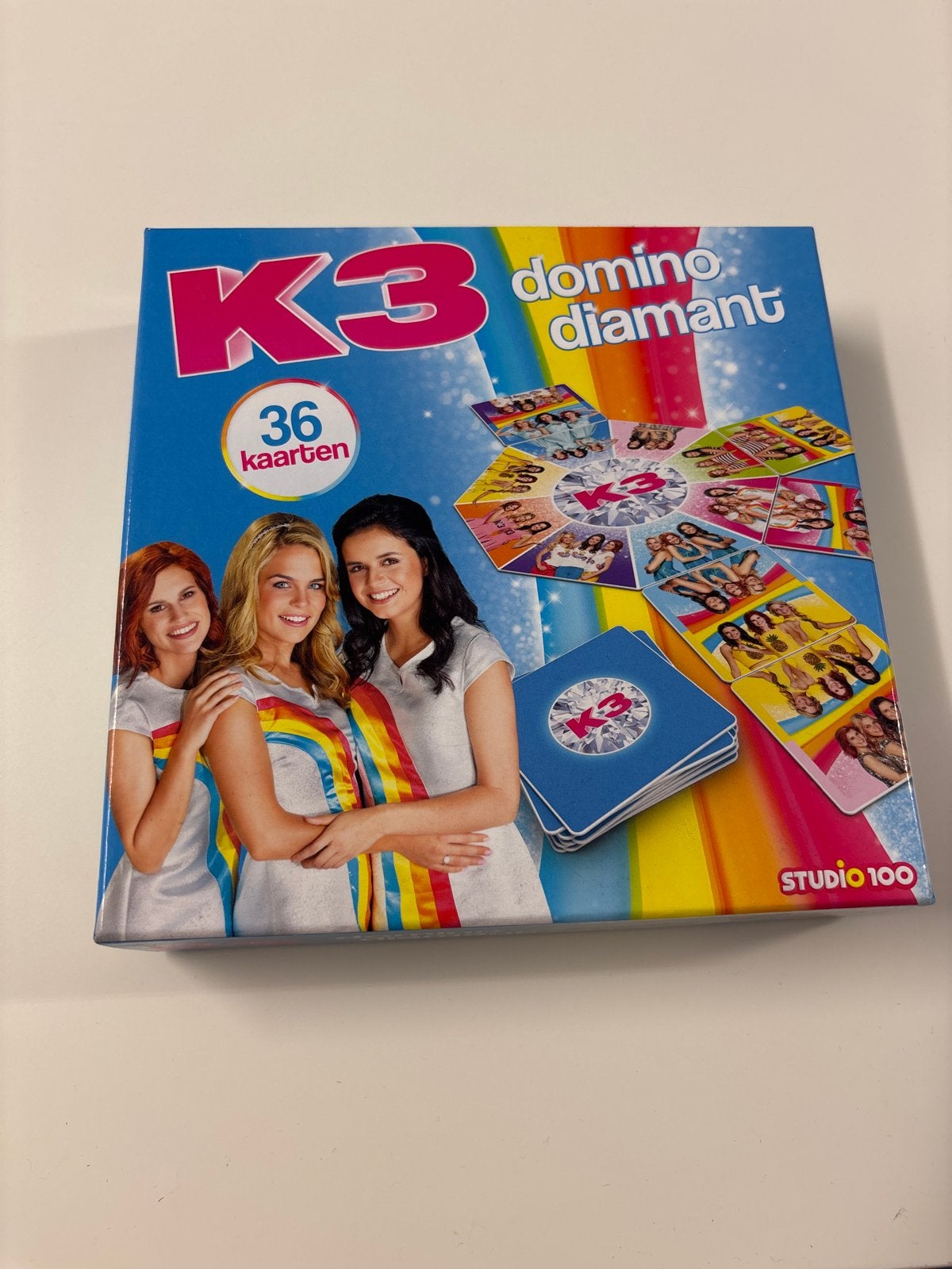 K3 Domino Diamant - Studio 100 kaartspel, Vijf spelers of meer, Ophalen of Verzenden, Zo goed als nieuw