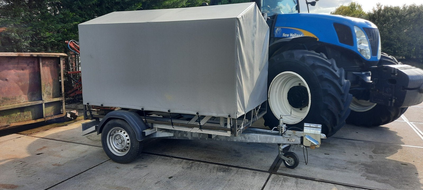 Aanhangwagen met huif - Ideaal voor transport van fietsen, Ophalen, Gebruikt, Overige typen, 80 kg of meer