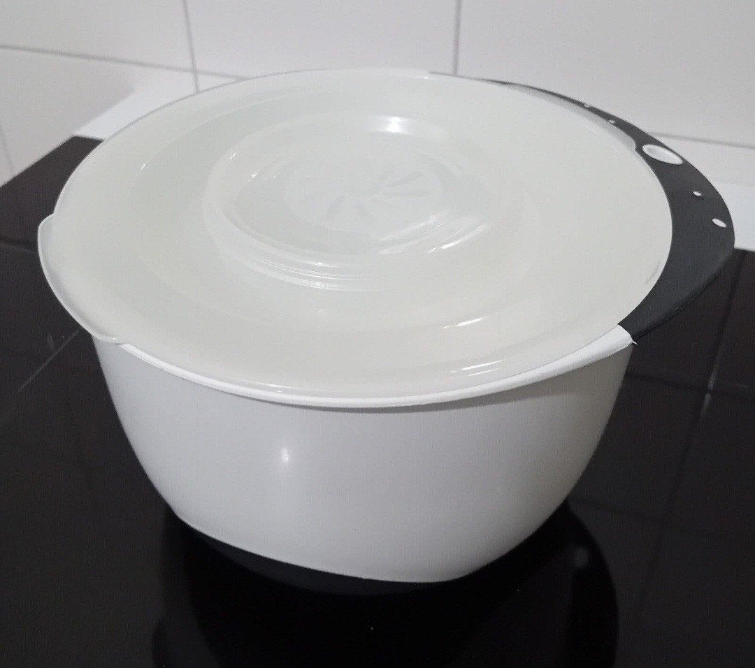 Beslagkom Met Deksel 2 Liter ( 2x stuks. ), Ophalen, Zo goed als nieuw, Wit, Bak of Kom