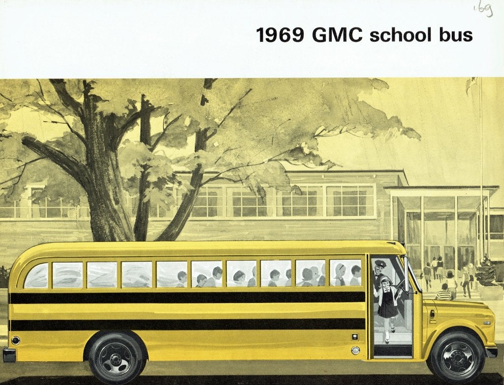 Folder GMC School Bus (Canadese uitgave - 1969), Verzenden, Gelezen, Overige merken