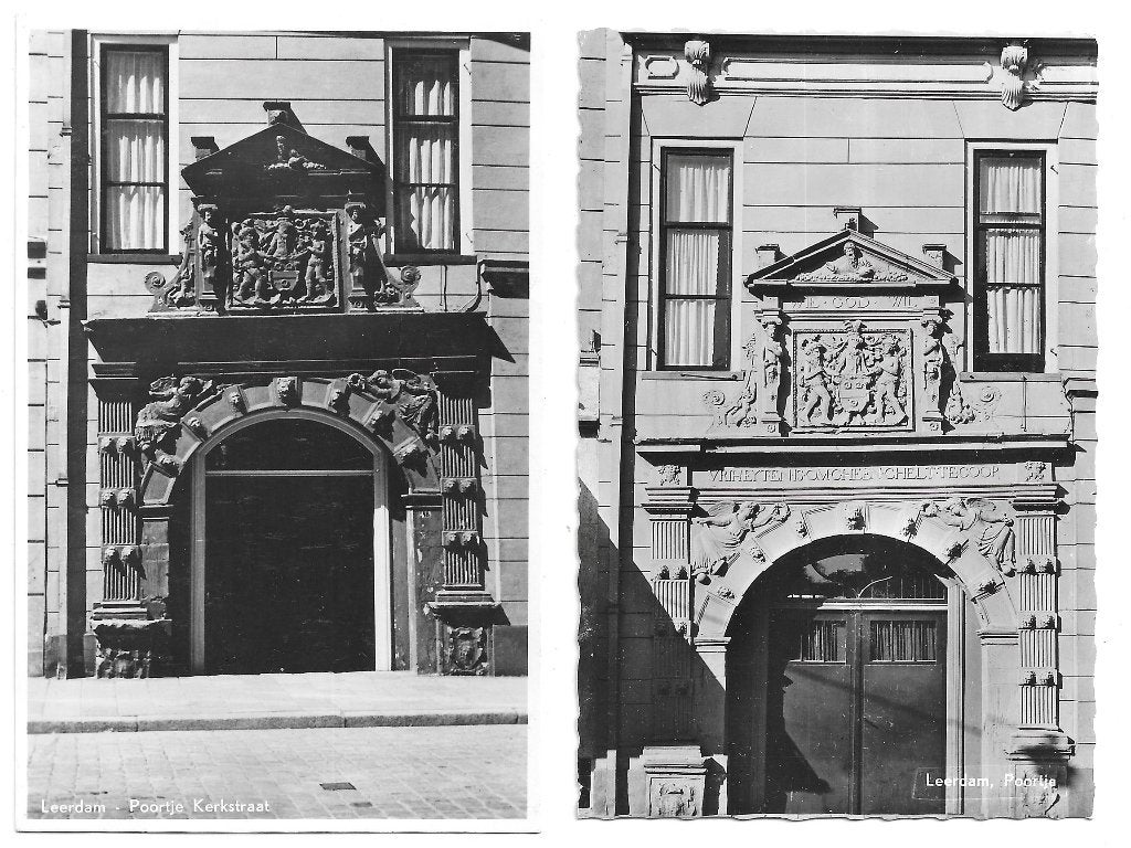 AK Leerdam - 2 x Poortje Kerkstraat, Verzenden, 1940 tot 1960, Ongelopen, Utrecht