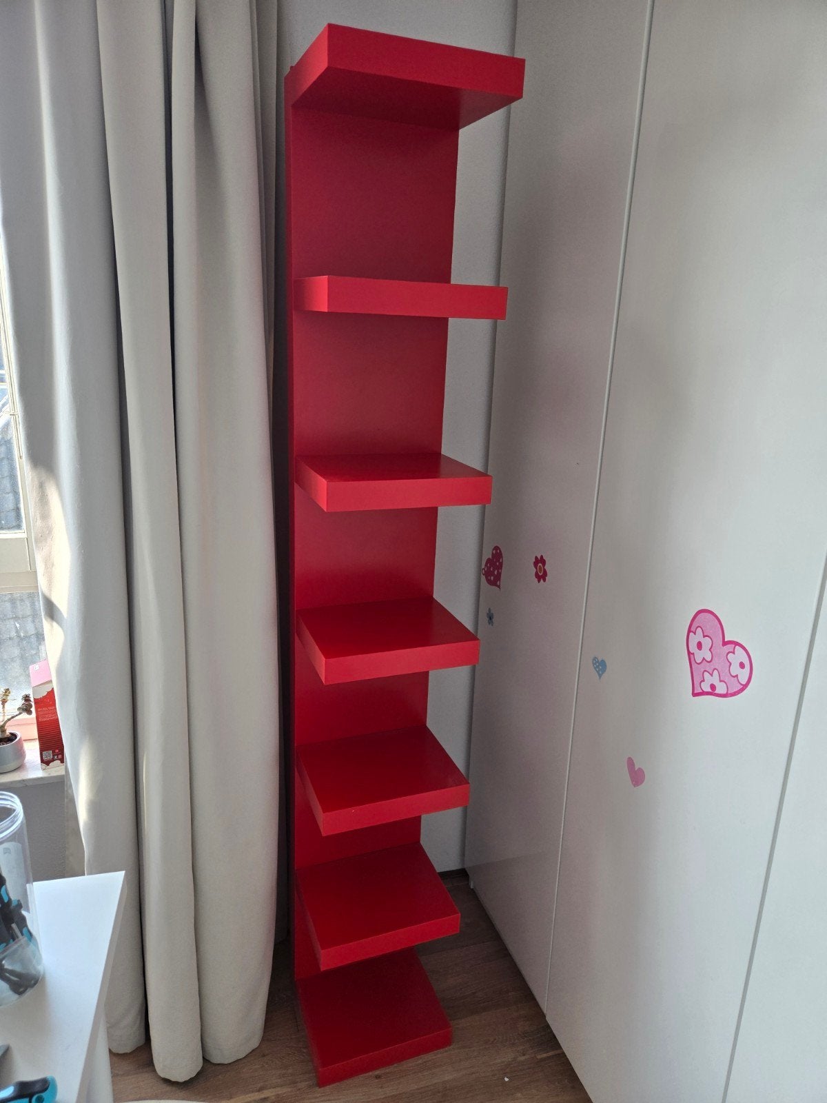 IKEA LACK wandplank rood, Huis en Inrichting, Ophalen, Met plank(en), Minder dan 50 cm, Zo goed als nieuw