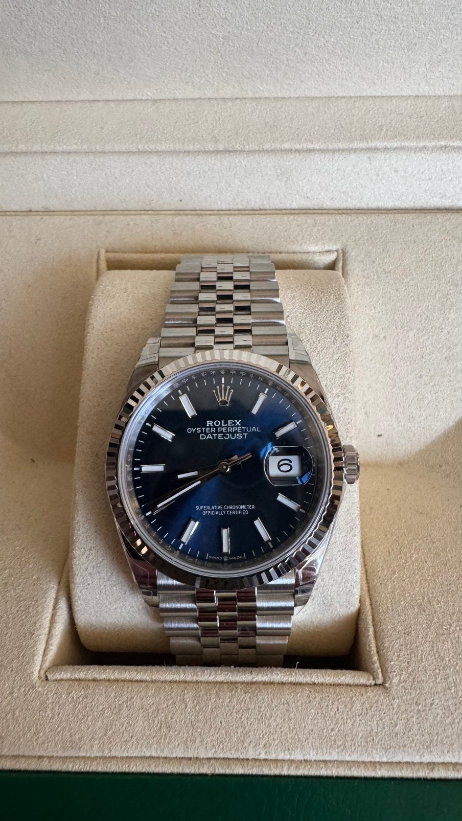 Rolex Datejust 36 blue dial 126234, Staal, Polshorloge, Nieuw, Ophalen of Verzenden