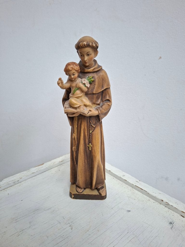 antiek beeld padua heilige Antonius met cristus baby, Antiek en Kunst, Antiek | Religie, Ophalen of Verzenden