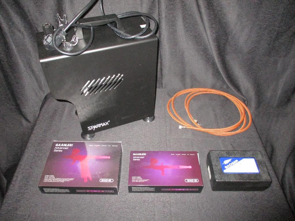 Sparmax TC610H Plus (Euro-Tec 16A)AIRBRUSH COMPRESSOR + Adva, Hobby en Vrije tijd, Overige merken, Gebruikt, 1:32 tot 1:50, Overige typen
