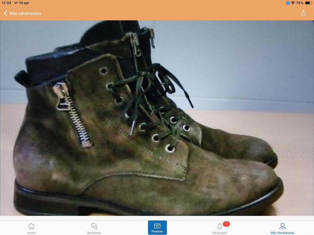 Mjus laarsjes taupe  leer.     Mt 41, Kleding | Dames, Schoenen, Overige kleuren, Lage of Enkellaarzen, Ophalen of Verzenden, Zo goed als nieuw