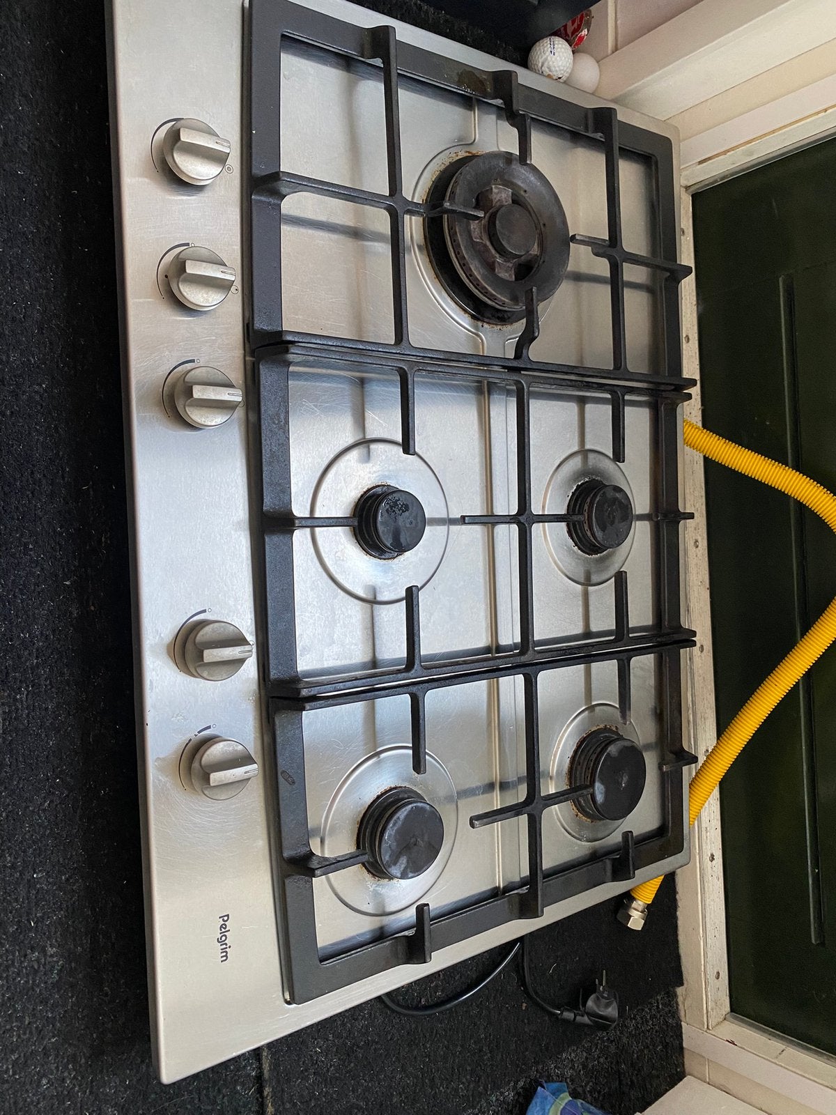 Pelgrim 5 pits gastoestel met electrische aansteker, Ophalen, Gebruikt, Minder dan 85 cm, Inbouw