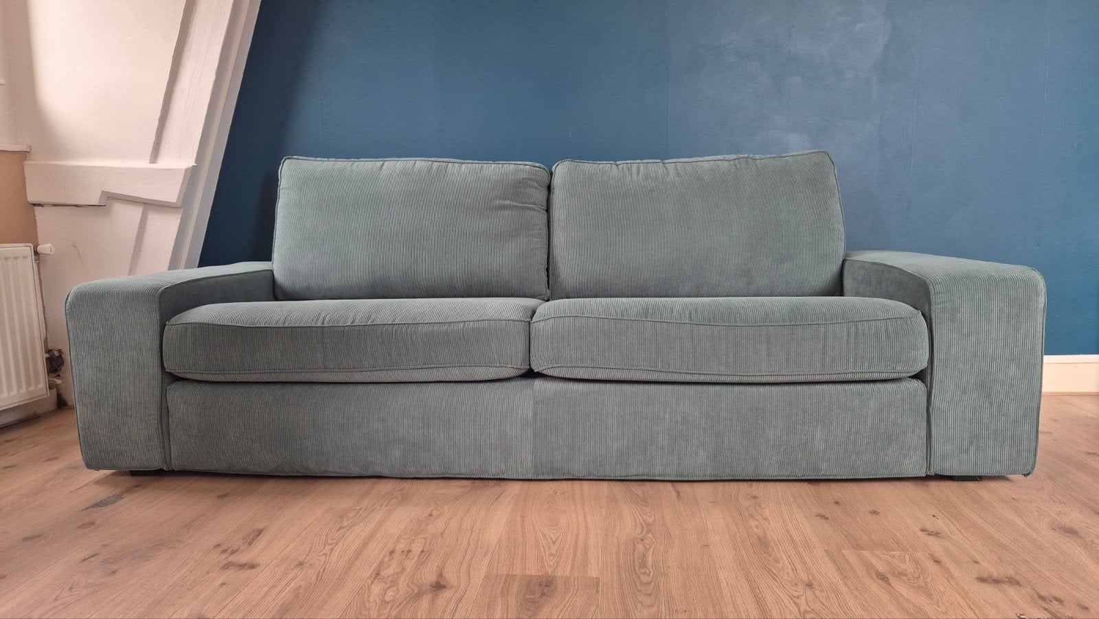 Nu ophalen € 100! - KIVIK Kelinge grijs-turkoois - Haarlem, Ophalen, Driepersoons, 75 tot 100 cm, Zo goed als nieuw