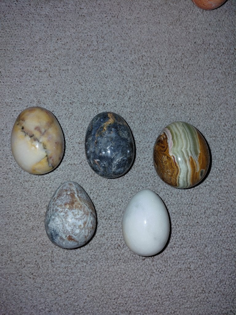 Onyx, edelsteen eieren Natuursteen set van 5 eieren, Ophalen of Verzenden, Nieuw