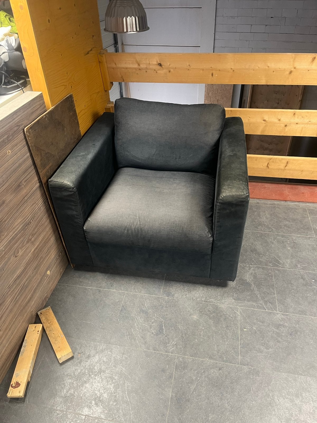 IKEA VIMLE fauteuil - Donkergrijs, Ophalen, Gebruikt, Eén, Stof