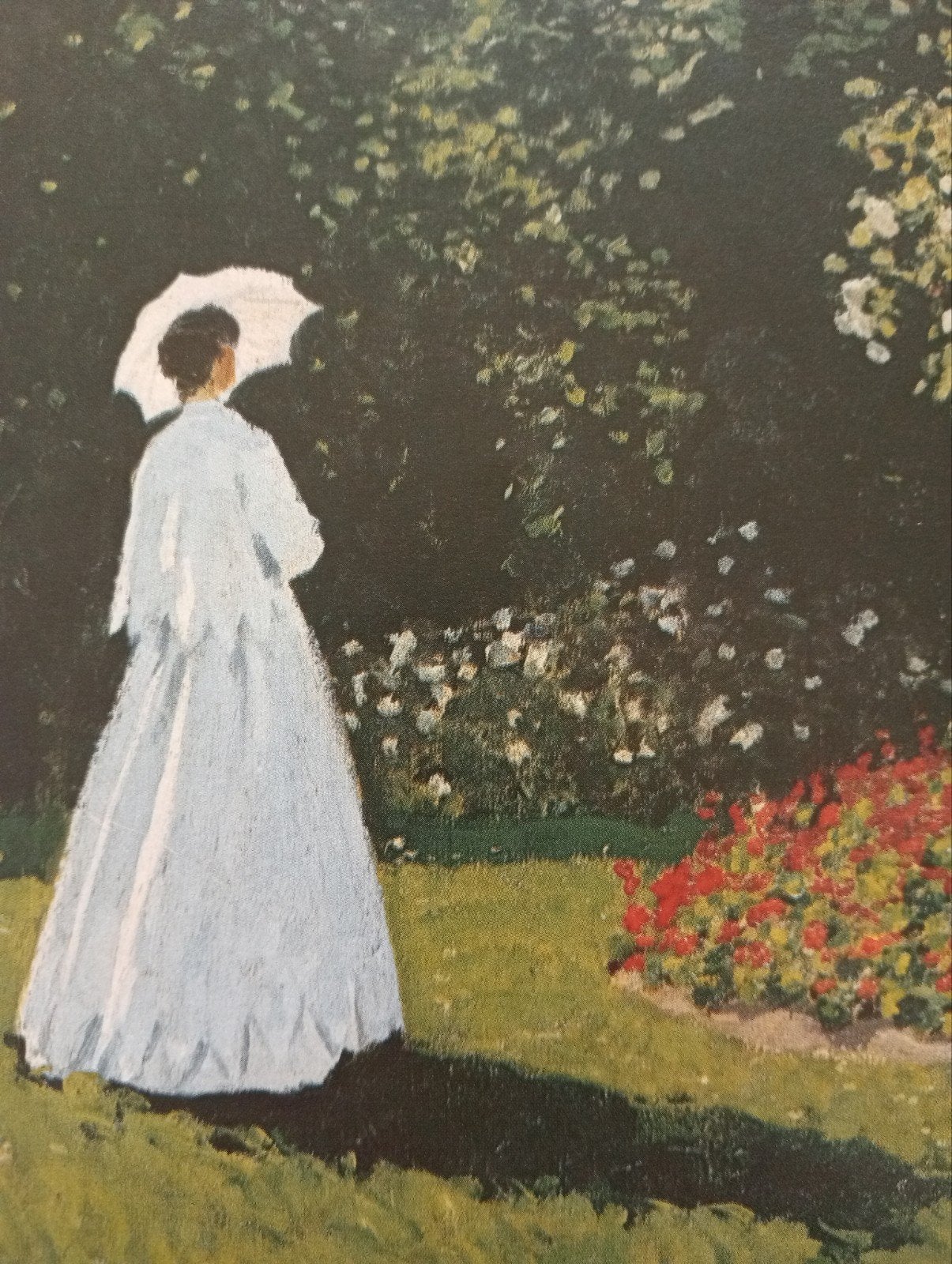 Claude Monet print vrouw met parasol in een Tuin, Ophalen of Verzenden