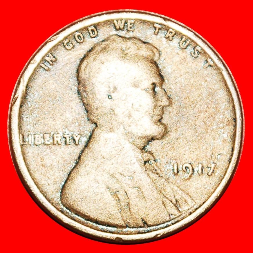 Ⰺ WHEAT PENNY (1909-1958): USA 1 CENT 1917 LINCOLN 1809-1865, Ophalen of Verzenden, Noord-Amerika, Losse munt