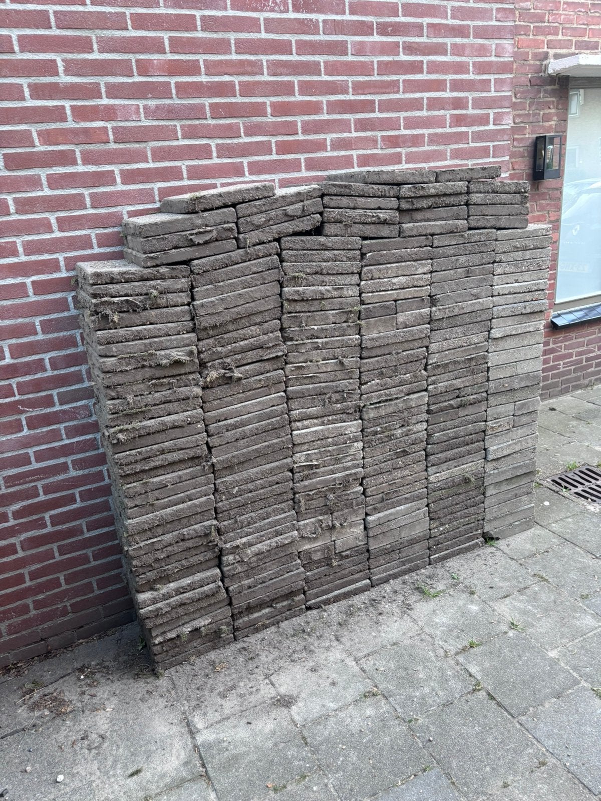 +/- 200st 30x30 tegels (18m2), Tuin en Terras, Ophalen, Gebruikt, 10 m² of meer, Beton