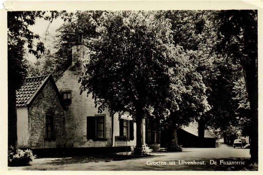 Groeten uit Ulvenhout, De Fazanterie - B-keus - 1956 gelopen, Ophalen of Verzenden, 1940 tot 1960, Gelopen, Noord-Brabant