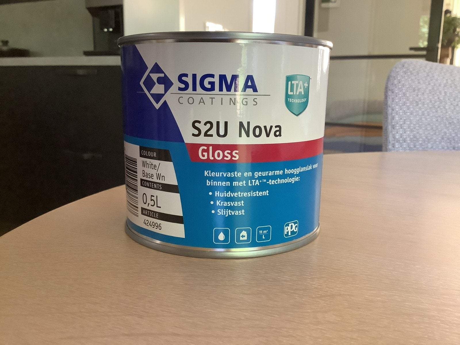 Sigma S2U Nova Hoogglanslak Wit 0,5L, Ophalen, Wit, Nieuw, Lak