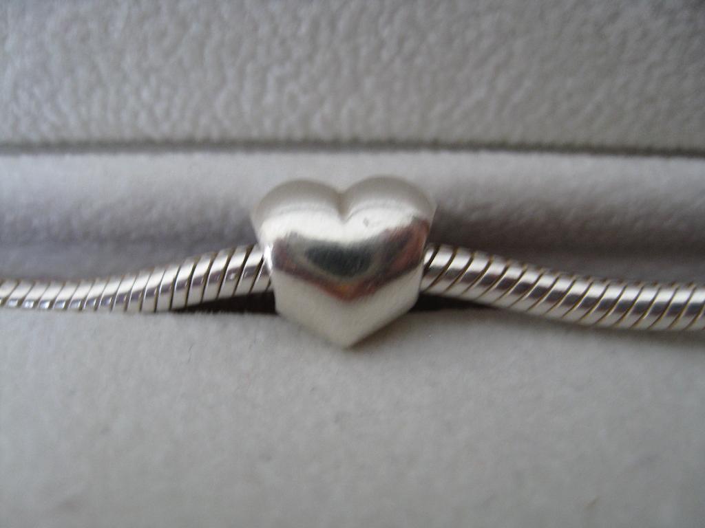 Pandora Bedel Hartje, Verzenden, Zo goed als nieuw, Zilver, Pandora