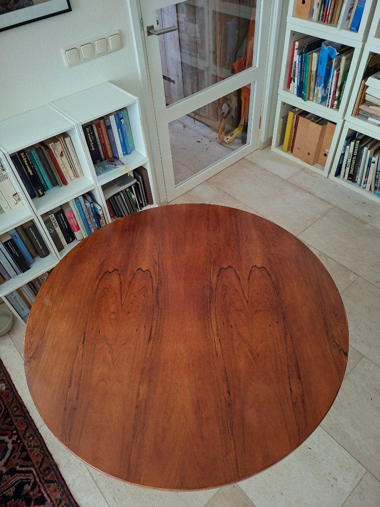 Deense salontafel midcentury palissander Moller design, Ophalen, Gebruikt, Rond, 100 tot 150 cm