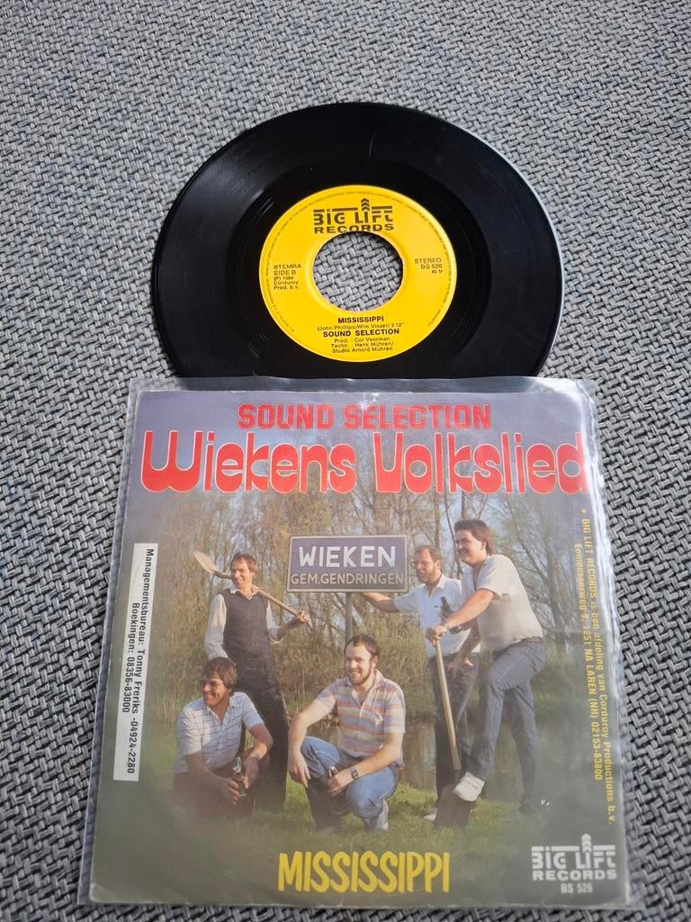 Sound Selection - Wiekens Volkslied / Mississippi single, Cd's en Dvd's, Vinyl | Nederlandstalig, Ophalen of Verzenden, Gebruikt