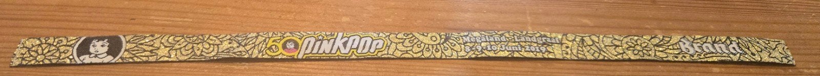 onbeschadigde toegangsbandje 50e pinkpop 2019, Ophalen of Verzenden, Nieuw
