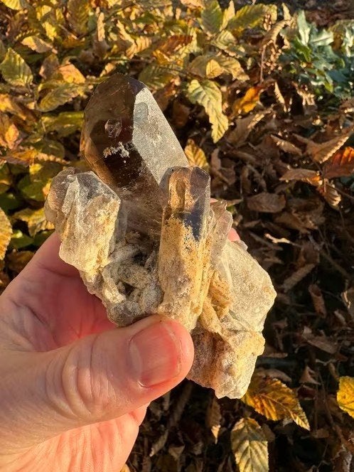 Mooie rookkwarts met grote punt, Ophalen of Verzenden, Mineraal