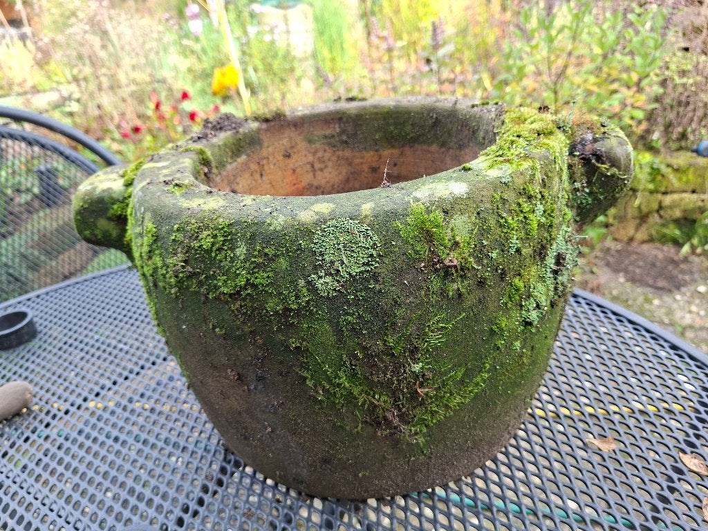 Bentheimer zandsteen pot, Tuin en Terras, Ophalen, Steen, Gebruikt, Minder dan 30 cm