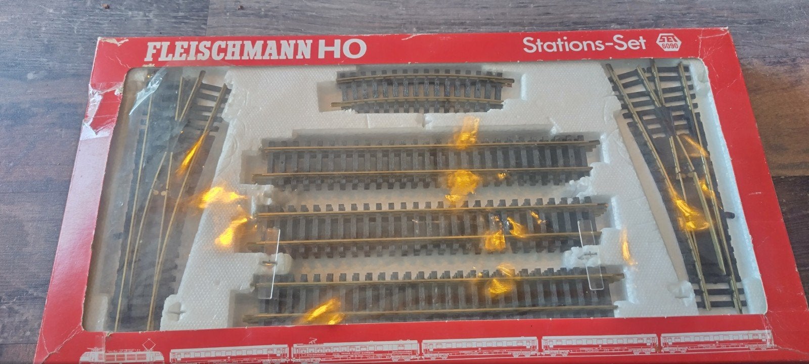Fleischmann H0 Set 6090 - Stations-Set (Modelbauset / Rails), Gebruikt, Gelijkstroom, Fleischmann, Rails