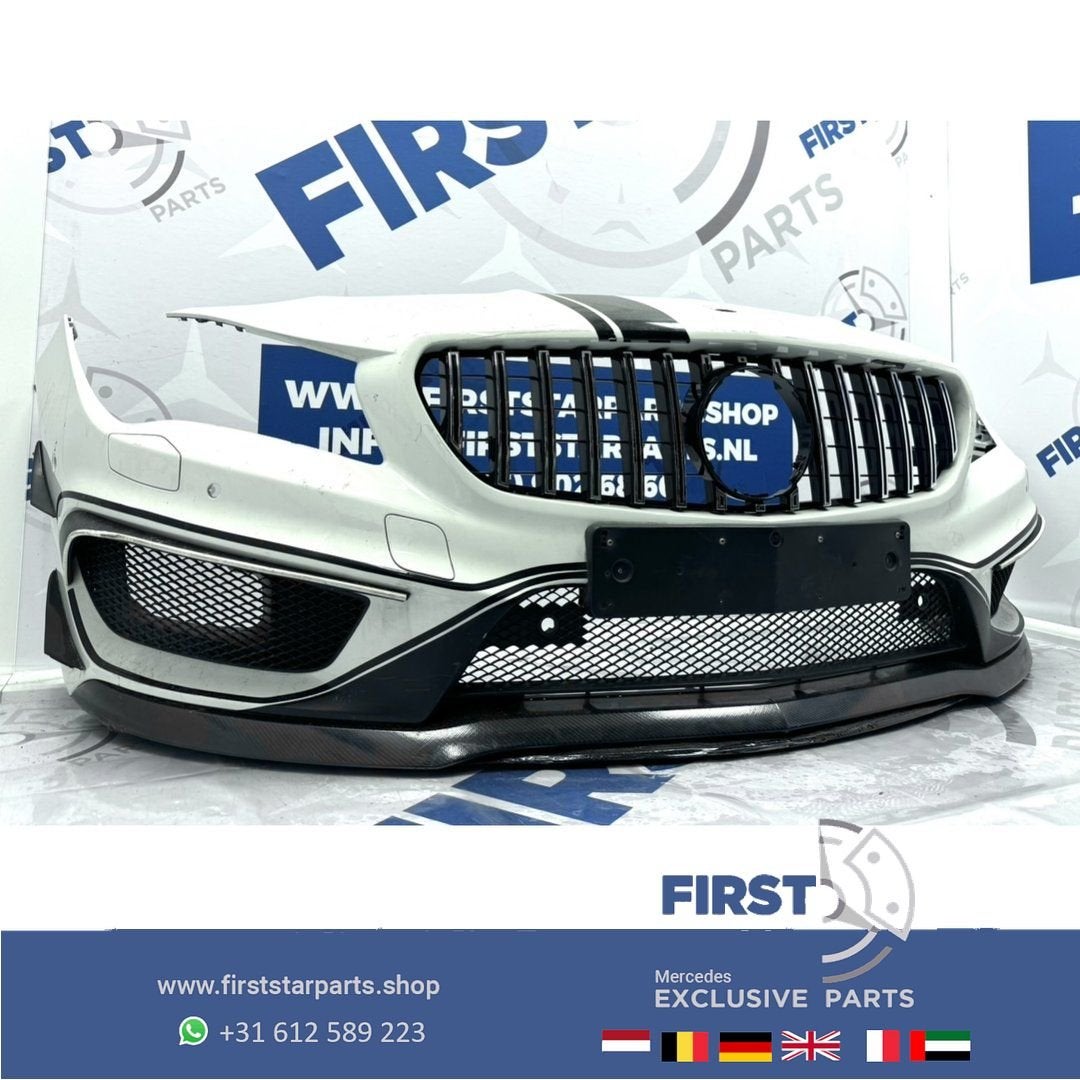 W117 CLA45 45 AMG VOORBUMPER ZWART WIT GRIJS COMPLEET + AMG, Auto-onderdelen, Gebruikt, -, Voor, Ophalen of Verzenden