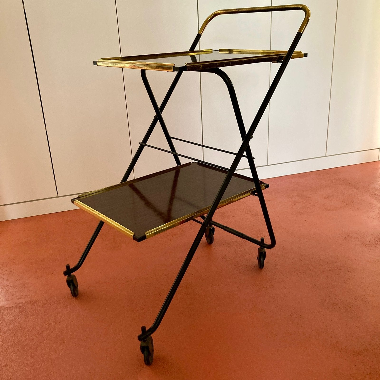 Vintage barwagen vintage serveerwagen, Ophalen, Gebruikt, Mid century