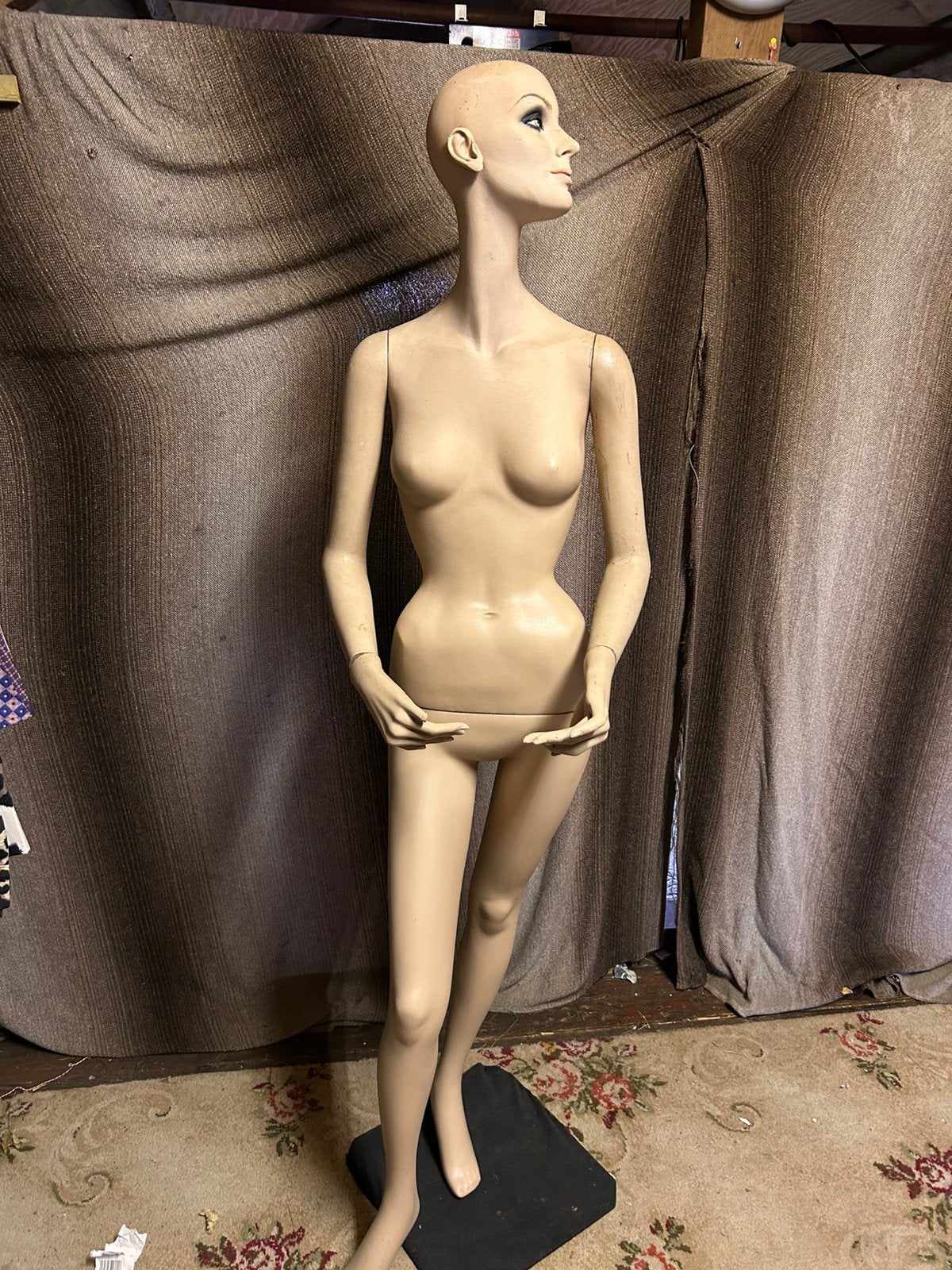 Vintage etalagepop, vrouwelijke mannequin, Verzamelen, Ophalen of Verzenden