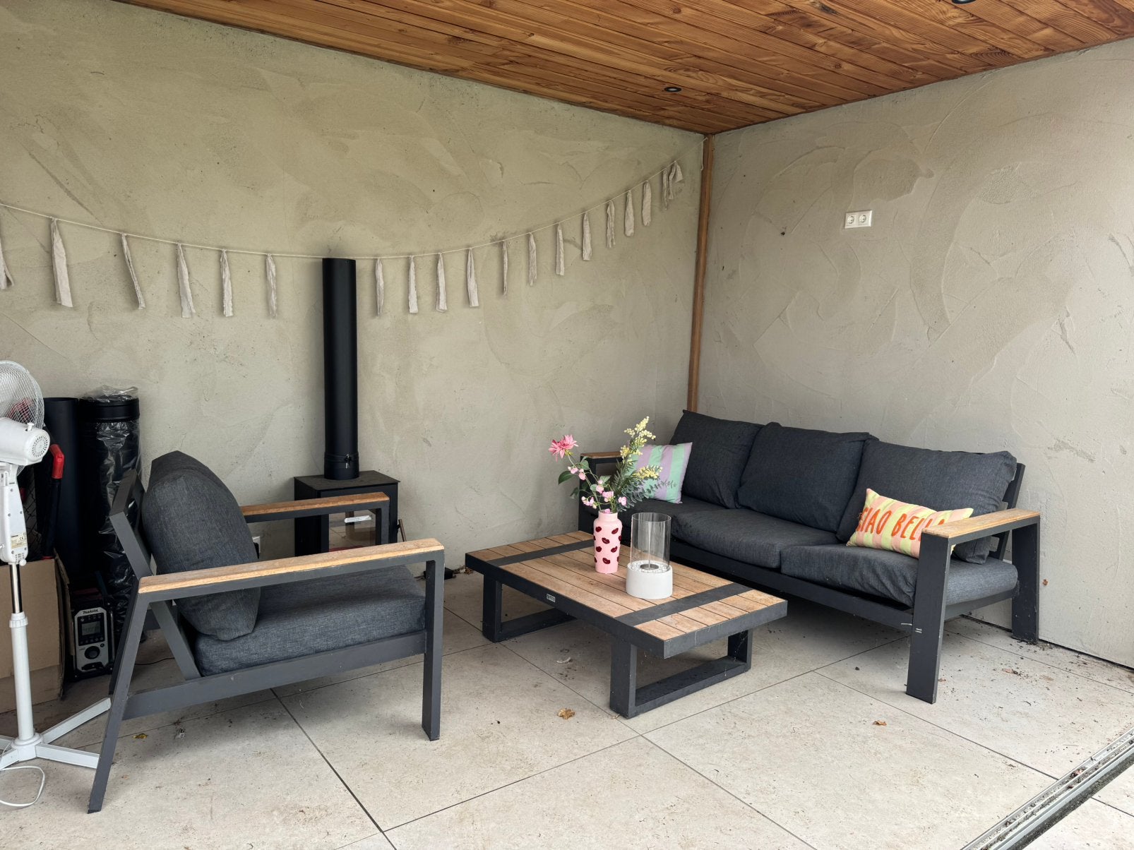 Mooie loungeset, Ophalen of Verzenden, Zo goed als nieuw, Stoel