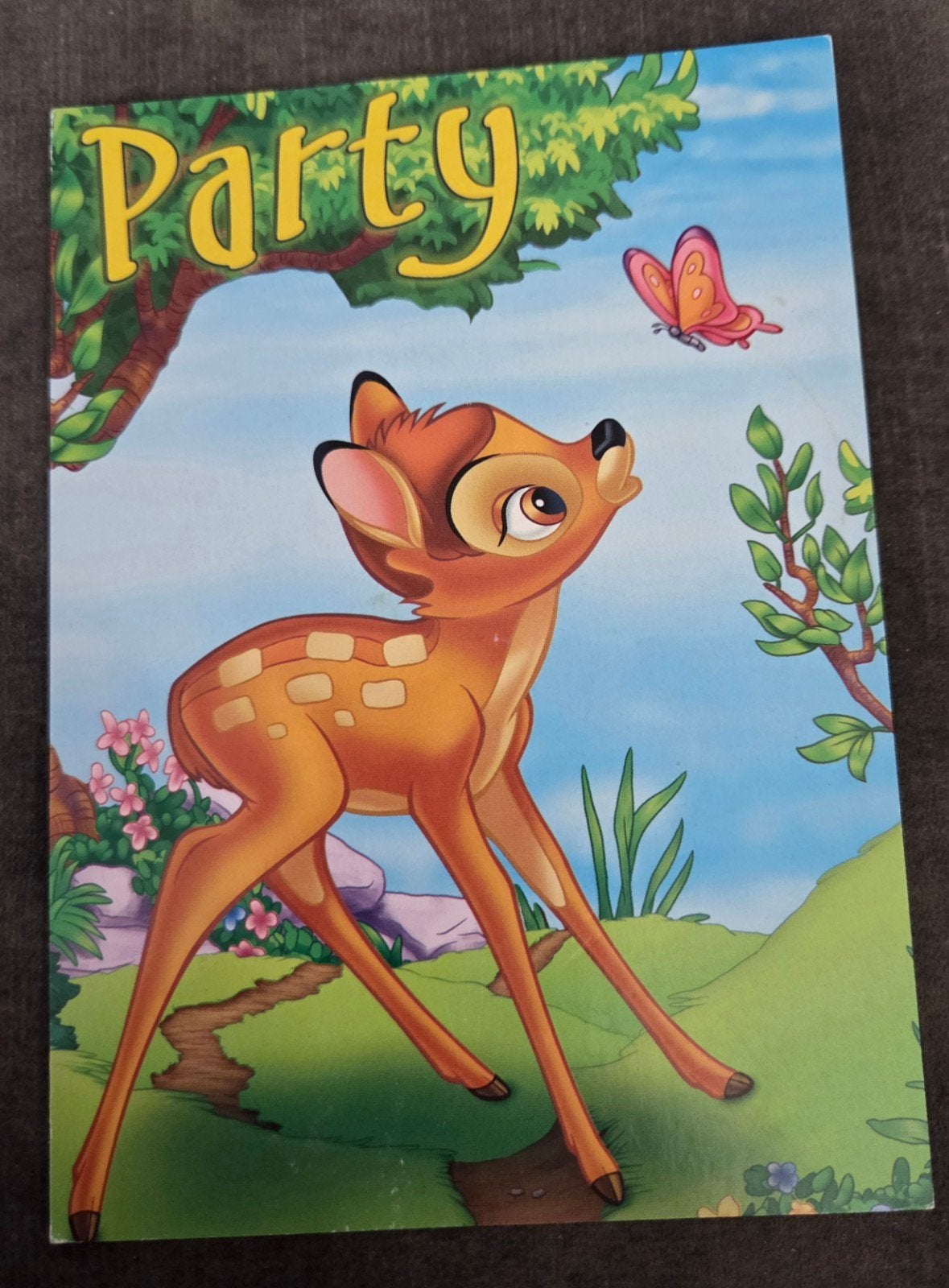 Bambi uitnodigingen voor kinderfeestje, Verzenden, 1980 tot heden, Gelopen, Kinderen