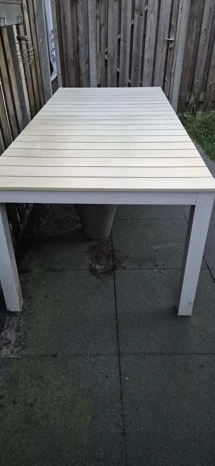 Buiten tafel, Tuin en Terras, Ophalen, Gebruikt, Rechthoekig, Aluminium