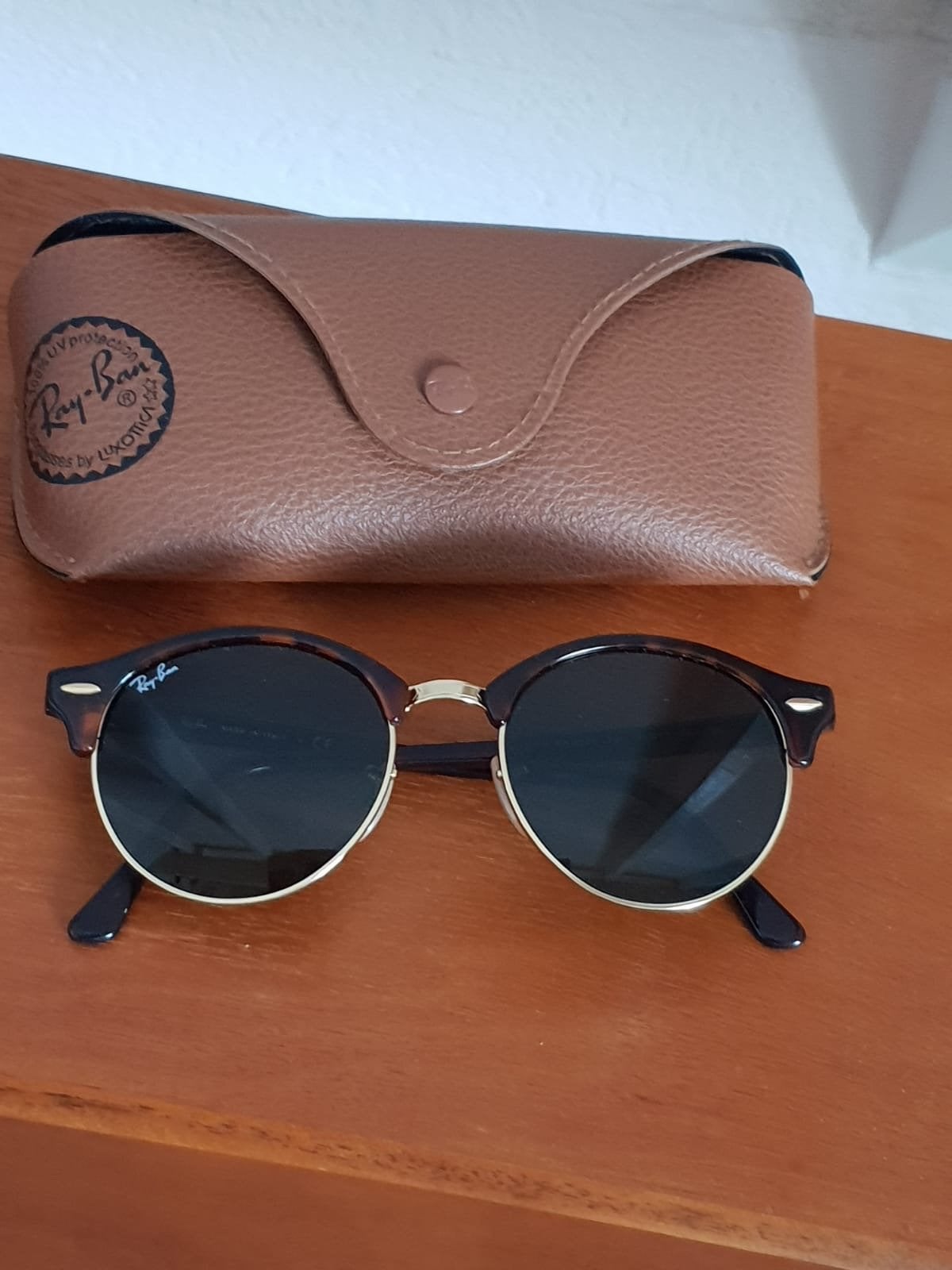 Ray-Ban Clubround Zonnebril RB 4246 990, Zonnebril, Bruin, Ophalen of Verzenden, Zo goed als nieuw